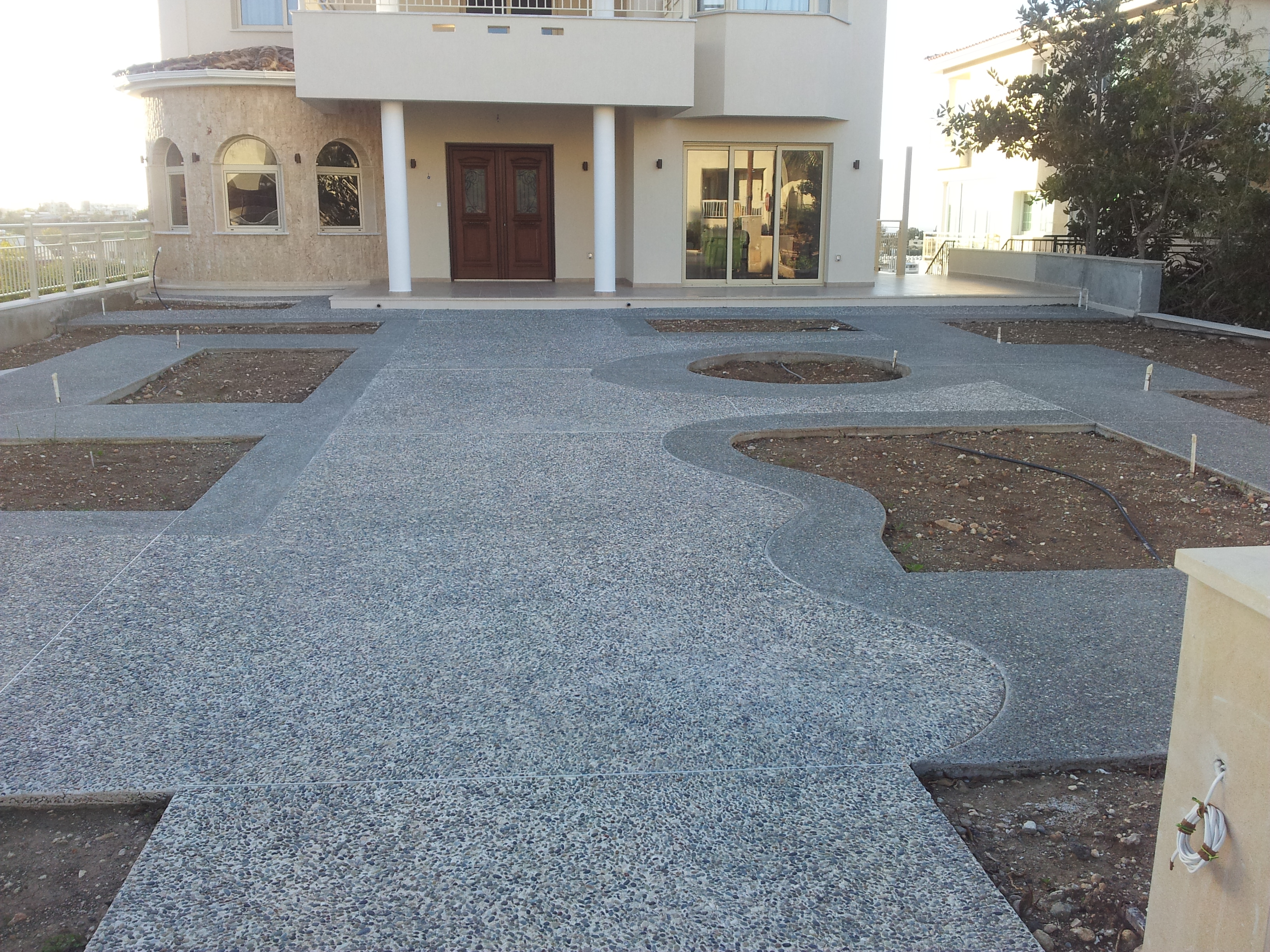 Pebble Floor Stamped Concrete Cyprus